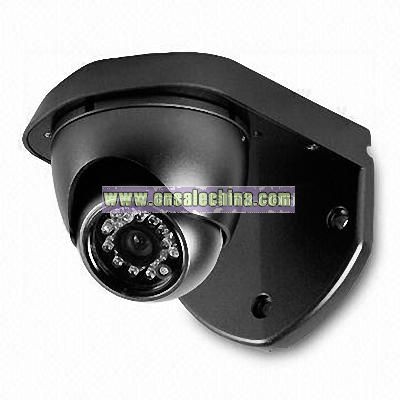 IP Dome Camera with Built-in DDNS and 3 Level Sensitivity Motion Detection