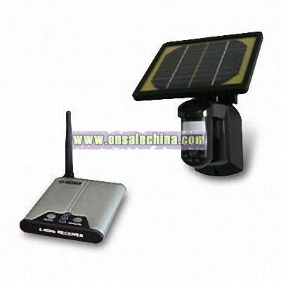 Wireless Solar Powered Weatherproof PIR Motion CCTV Camera with Receiver System