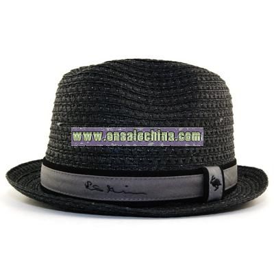 Midnight Straw Fedora hat