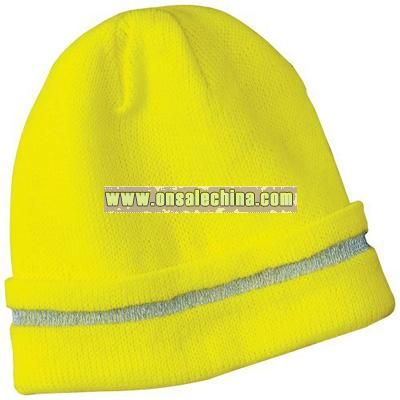 Safety Beanie with Reflective Stripe