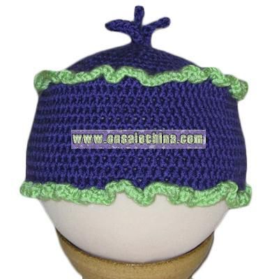 Purple and Green Cupcake Hat