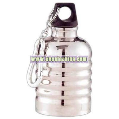 Stainless steel retro water bottle with easy clip carabiner