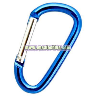 Aluminum alloy carabiner with angled top