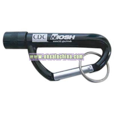 Flashlight aluminum key chain carabiner
