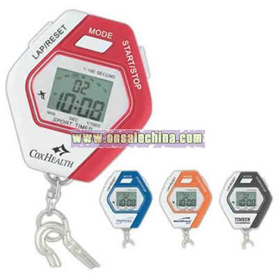Stopwatch with carabiner clip