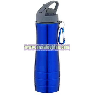 Stainless steel bottle with carabiner