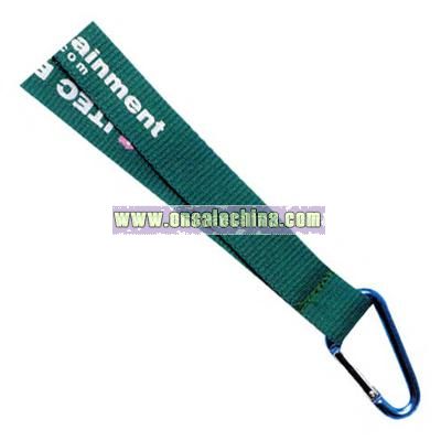 Polyester lanyard with a climber's hook