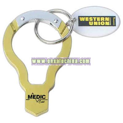 Carabiner with split ring attachment