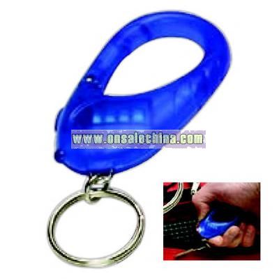 Carabiner with light and key holder