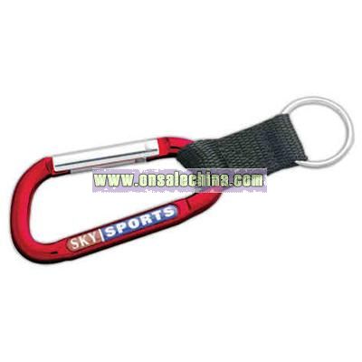 High grade carabiner with sturdy woven strap