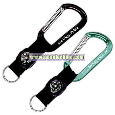 Carabiner with compass strap