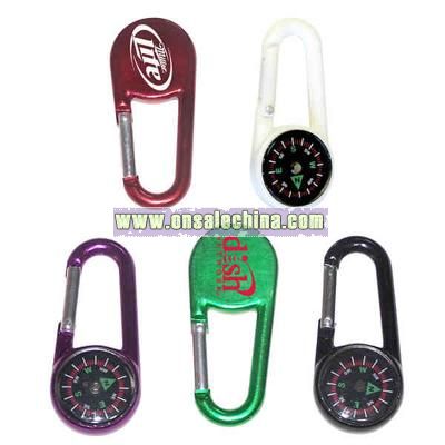 Carabiner with jumbo size compass
