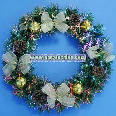 PVC Optic Fiber Decorative Wreath