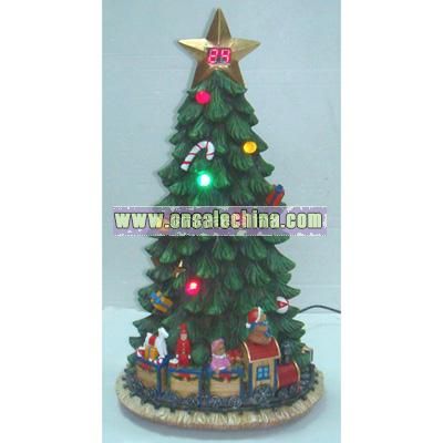 Polyresin Christmas Tree With LED Lights