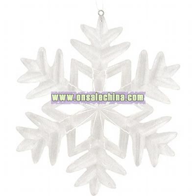 Clear Acrylic Snowflake Ornament