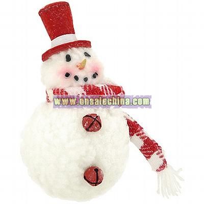Red And White Snowman Ornament