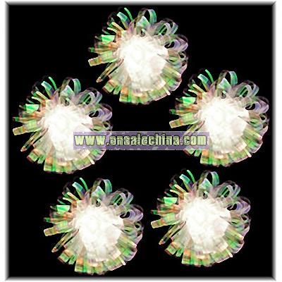 Clear Iridescent Foil Flower 10 Light Set