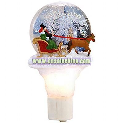 Sleigh And Horse Shimmering Night Light