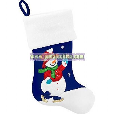Personalized Snowman With Candy Cane Stocking