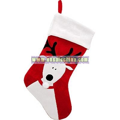 Personalized Velvet Reindeer Stocking