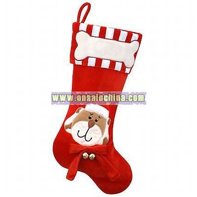 Personalized Dog with Jingle Bells Stocking