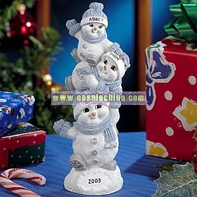Stacked Snowbuddies Family Figurine