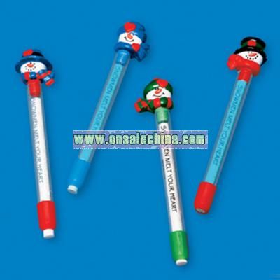 Snowman Eraser Sticks