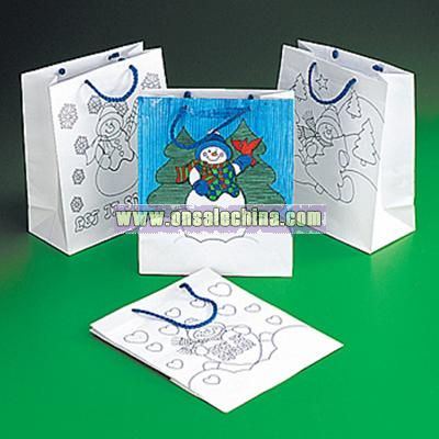 Color Your Own! Snowman Gift Bags