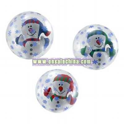 Inflate Snowman In Snowflake Beachball