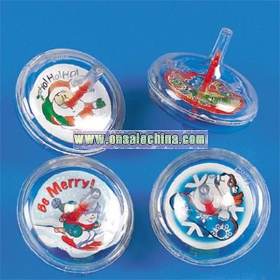 Holiday Swirl Spin Tops