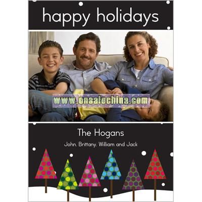 Wonder Trees Noir Holiday Card