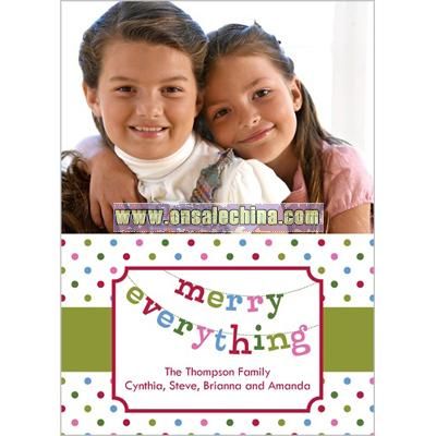 Gift Bauble Dots Holiday Card