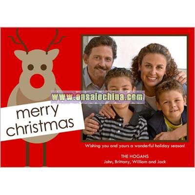 Reindeer Greetings Holiday Card