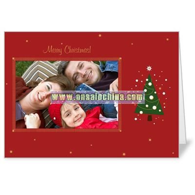Sparkling Tree Holiday 5x7 folded card