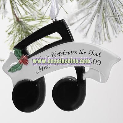 Musical Note Personalized Ornament