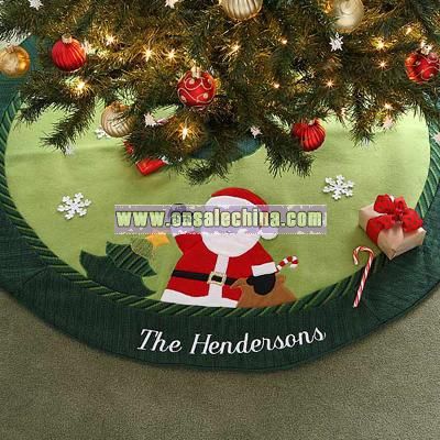 Christmas Family Personalized Santa Tree Skirt