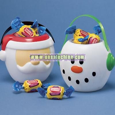Santa and Snowman Candy Basket