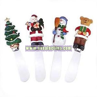 Holiday Design Cheese Spreaders
