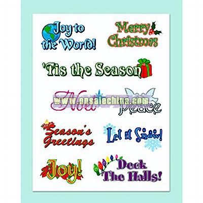 CLEAR CHRISTMAS EXPRESSIONS STICKERS