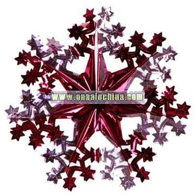 Christmas Red Foil Snowflake 16 Inch