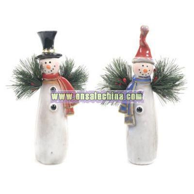 Ceramic Christmas Snowman, Large