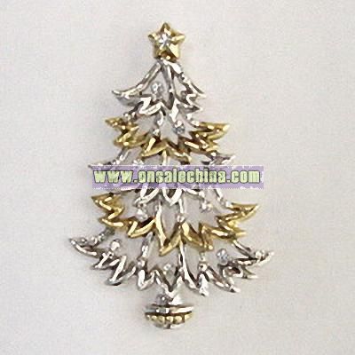 CHRISTMAS TREE PENDANT WITH CRYSTALS