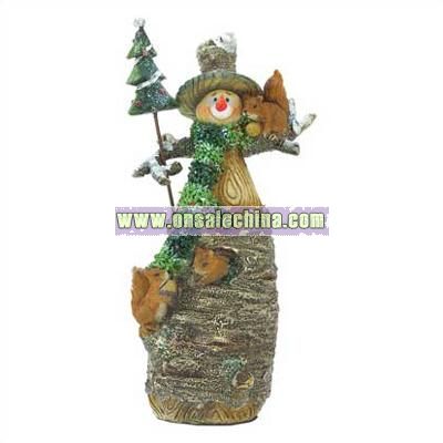 Forest Snowman Figurine