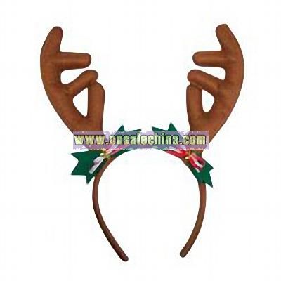 Cute Christmas Head Hoop with Deer Horn Decoration