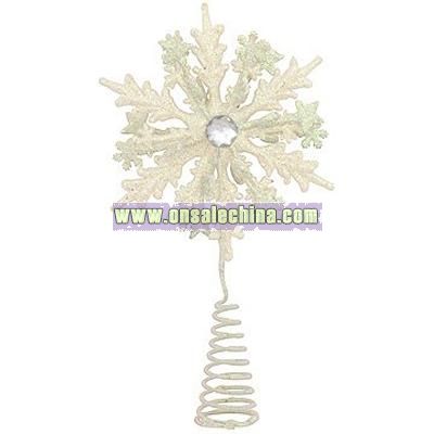 White Metal Snowflake Tree Topper