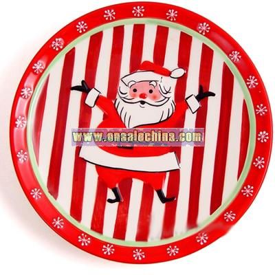 Retro Santa Claus Christmas Plate