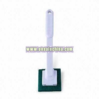 Scrub Brush with Square Head and Scouring Pad