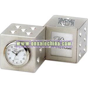 Pair of dice clock and picture frame