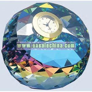 Color coated gem cut clock