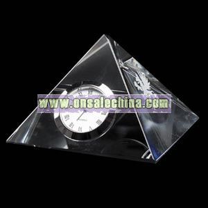 Pyramid Crystal clock